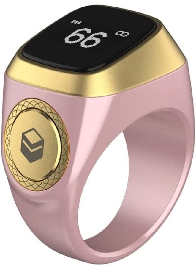 iQIBLA Smart Tasbih Zikr Ring Lite New 2022  only 11.7g 20 MM PINK  - Image 1