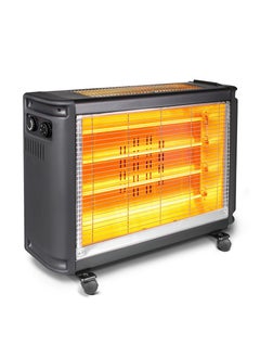 LUXELL Room Heater, 2200 W Total Power, 220~240 Volt, Adjustable Thermostat, 6 Quartz (4 at the front, 2 on top) Heating Element, Rollover Safety, Fan, Steam, Warning Alarm, ERP Compatible 
