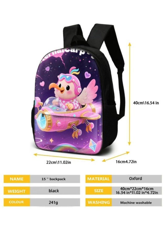 Bright Li Fire Shoulder + hand-held + stationery bag | Cartoon bag 3-piece set, easy to cope with various occasions (available for students, children, friends' outings, mountain climbing, school, etc.) | Back to school season/holiday gifts - 67 - Image 5