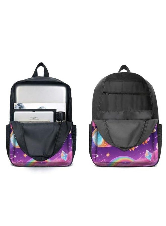 Bright Li Fire Shoulder + hand-held + stationery bag | Cartoon bag 3-piece set, easy to cope with various occasions (available for students, children, friends' outings, mountain climbing, school, etc.) | Back to school season/holiday gifts - 67 - Image 4