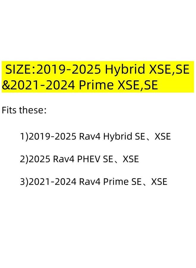 EKR أغطية مقاعد راف 4 مخصصة لتويوتا راف 4 2021-2024 برايم SE، XSE و 2019-2025 هايبرد/PHEV SE، XSE، مجموعة كاملة من أغطية مقاعد السيارة الجلدية لـ SUV، جلد صناعي (بيج) - Image 2