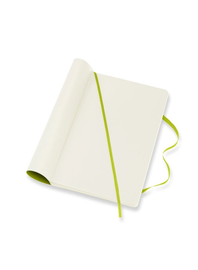 MOLESKINE XL Notebook Plain Pages Lemon Green Soft Cover 192 Pages - Image 3