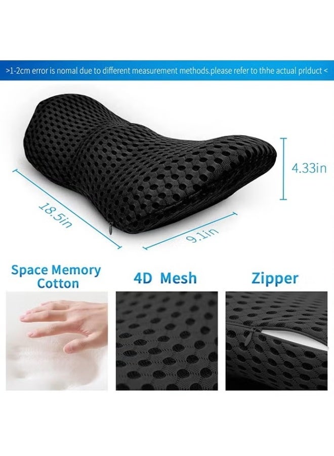 EETU Lumbar Support Pillow For Office Chair,Memory Foam Lower Back Pillow,Neo Cushion For Low Back Pain Relief,Black - Image 5