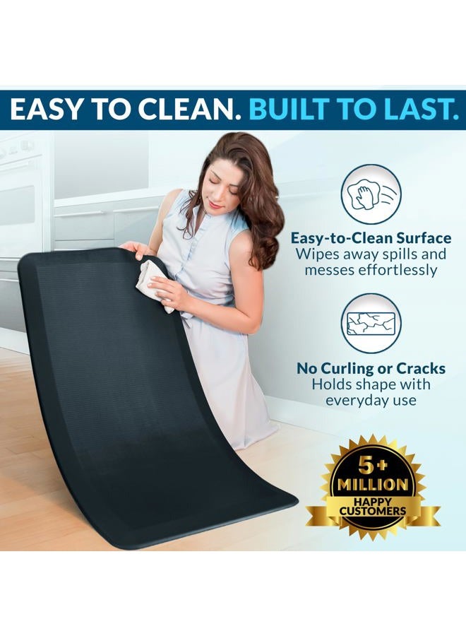 ComfiLife Anti Fatigue Floor Mat 3/4 Inch Thick Perfect Kitchen Mat, Standing Desk Mat Comfort at Home, Office, Garage Durable Stain Resistant Non-Slip Bottom (20" x 32", Navy) - Image 5