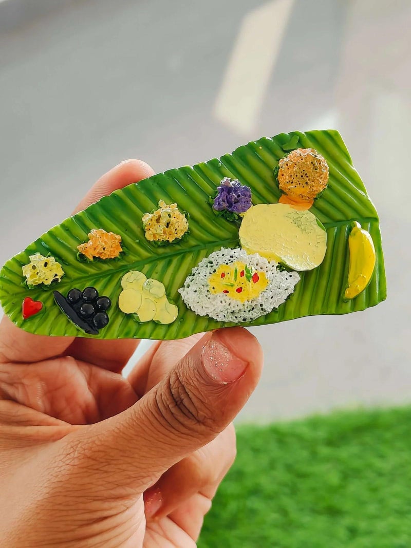 WARMINGO DE South Indian Dishes Fridge Magnet for Home Kitchen Decor | Miniature Food 3D Decorative Magnet for Gifting & Decoration | Made in India Souvenir Gift (Design B) - Image 1