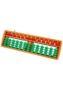 Generic Abacus Bead Arithmetic Counting Abacus with Reset Button School Supplies for Children Vintage Wooden Abacus Soroban Chinese Calculator Counting Tool (13 Column)  - Image 1