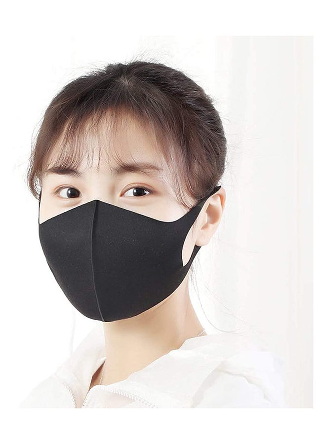 Alyashmac (Pack Of 3) Washable And Reusable Space Cotton Dust Black Face Mask For Adults - Image 3