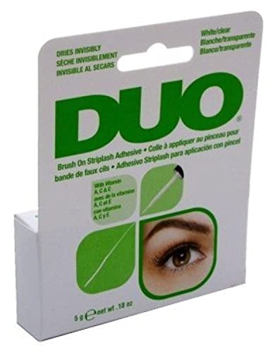 Duo BrushOn Striplash Adhesive WhiteClear 018 Ounce Pack of 6