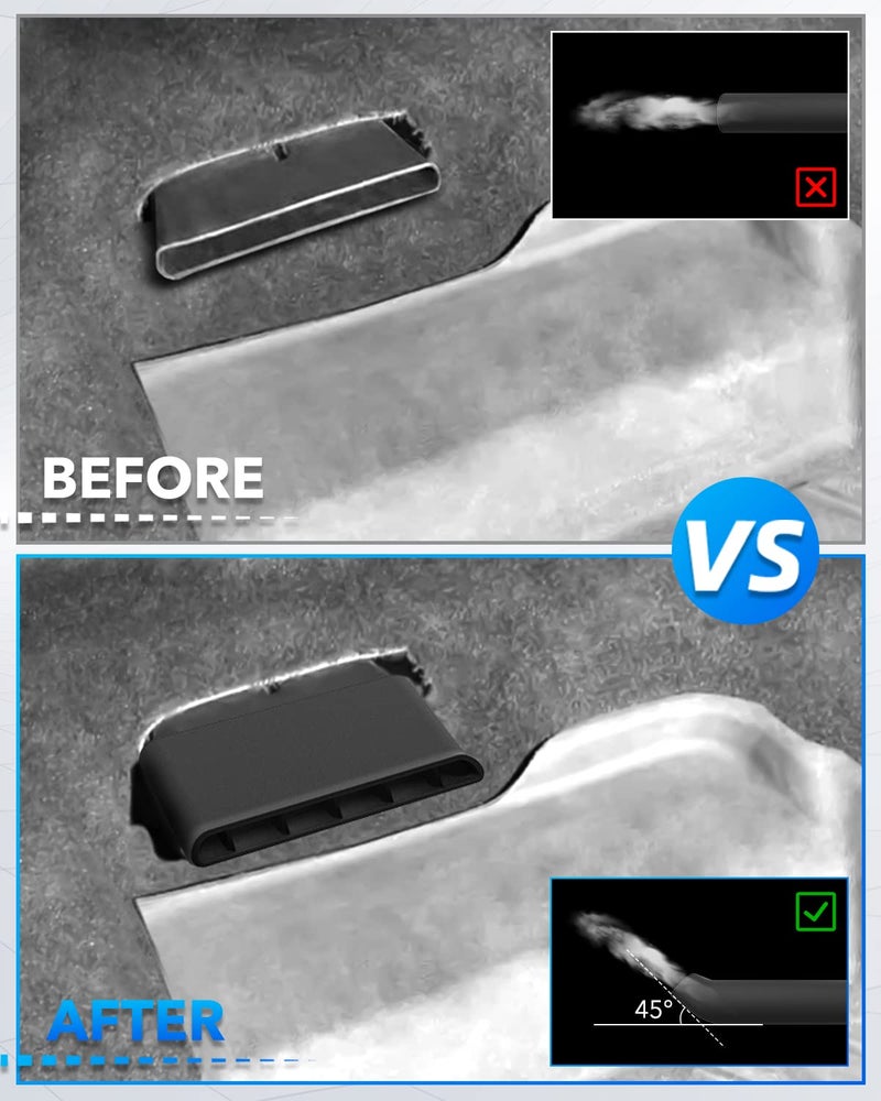 OXILAM Under Seat Vent Deflectors for Chevrolet Chevy Silverado and GMC Sierra 2014 2015 2016 2017 2018 2019, Rear AC Vent Directional Deflectors for Rear Passenger - Image 5