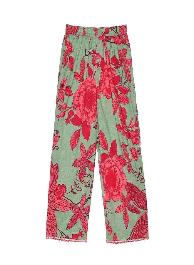 BIBA Girl's Cotton Kurta, Palazzo, Dupatta (KWSWTMT6104AW24MNT_Mint - Image 3