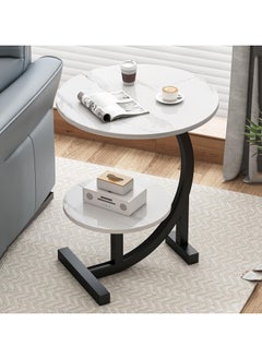 DubaiGallery 1pc Light Luxury Side Table, C Shaped End Table For Couch, Sofa And Bed, Small Desktop C Table For Living Room, Bedroom  - Image 1