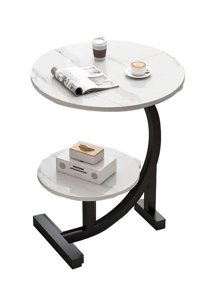 DubaiGallery 1pc Light Luxury Side Table, C Shaped End Table For Couch, Sofa And Bed, Small Desktop C Table For Living Room, Bedroom - Image 2