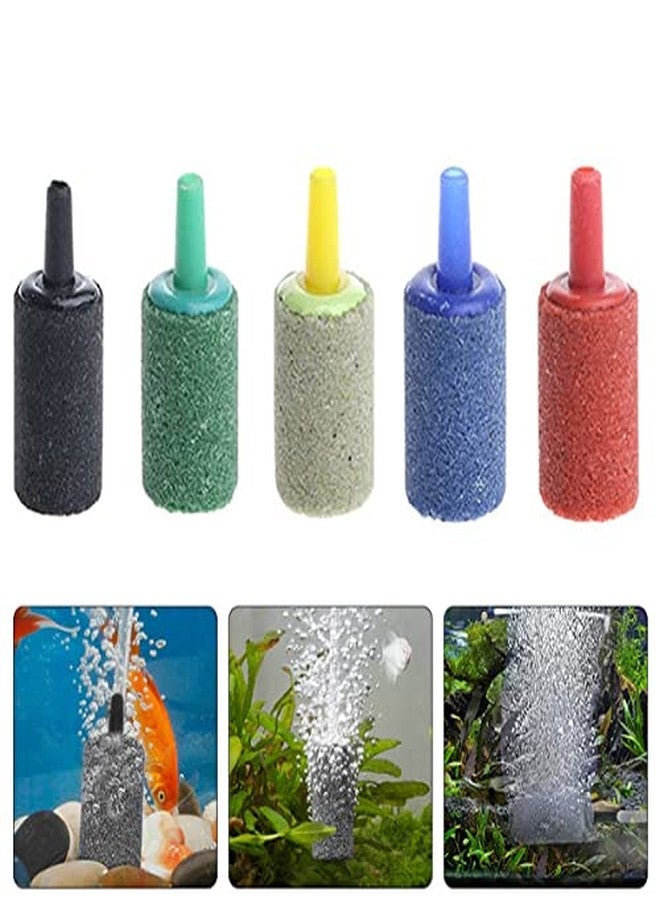 حجر تهوية أسطواني ملون من فاييناتو® مقاس 1.5 بوصة لتزيين أحواض السمك (قد تختلف الألوان) (عبوة من 5 قطع) من بيتزلايف وورلد - Image 1