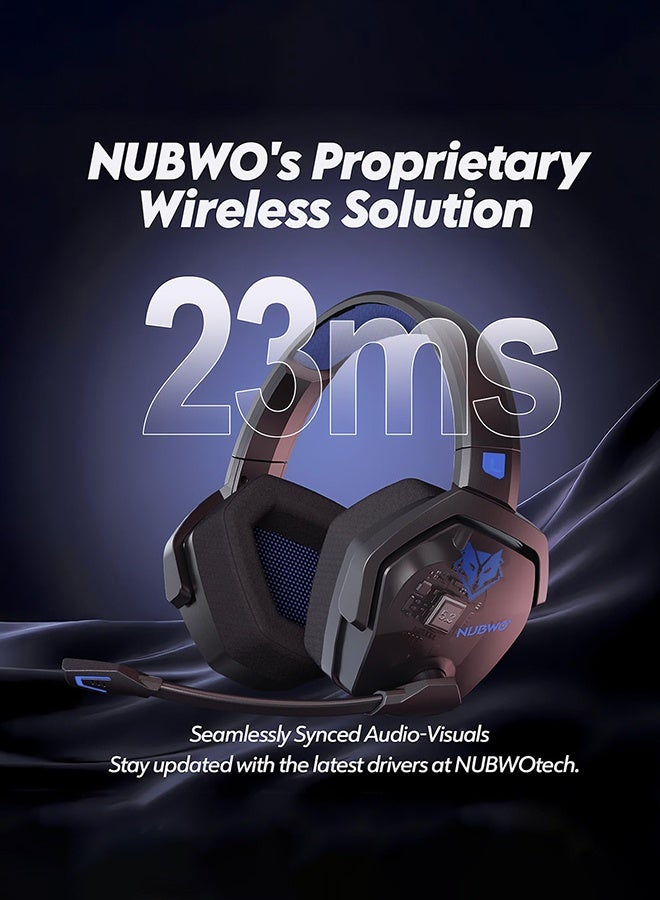 NUBWO Wireless Gaming Headset with Microphone for PS5, PS4, PC, Mobile, Switch: 2.4GHz Wireless + Bluetooth - 100 Hr Battery - 50mm Drivers - Image 3