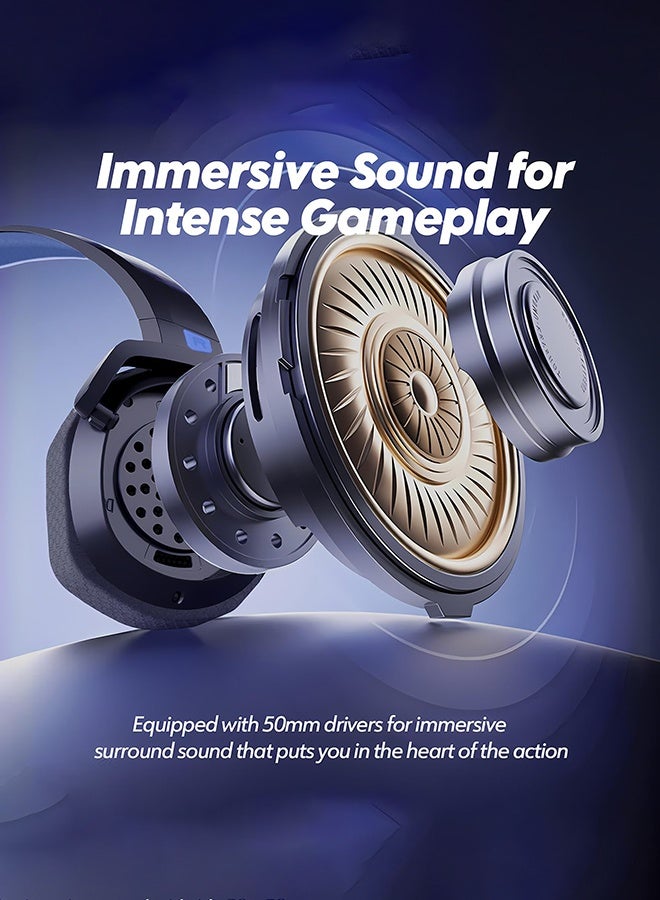 NUBWO Wireless Gaming Headset with Microphone for PS5, PS4, PC, Mobile, Switch: 2.4GHz Wireless + Bluetooth - 100 Hr Battery - 50mm Drivers - Image 5