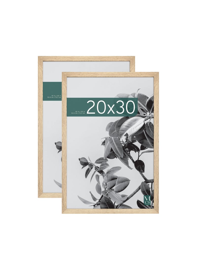 MCS MCS Studio Gallery 20x30 Poster Frame Natural Woodgrain Vertical  Horizontal Wall Hanging Large Picture Frame for Photos Posters  Art Prints 1Pack 