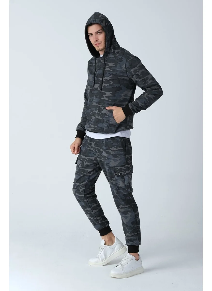 الكسندر جاردي Camouflage Patterned Pocketed Sweatpants (E21-72100)