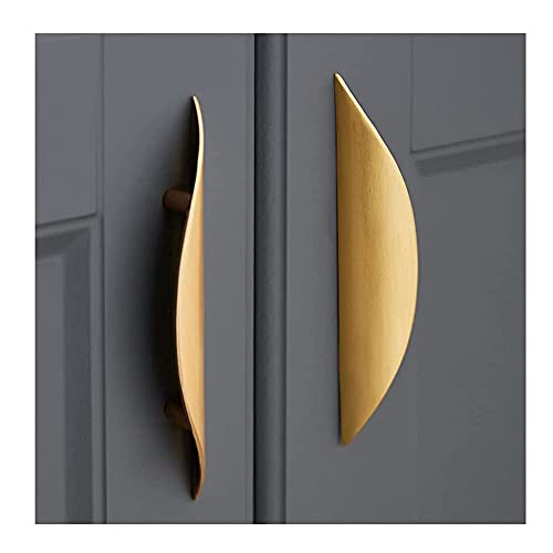 Primst Modern Light Brushed Cabinet Pulls, Furniture Hardware Collection, Cabinet Handles, Drawer Pulls, Door Pulls, Kitchen Cupboard Handle, Pack of 4 (Gold,L-4PCS) - Image 1