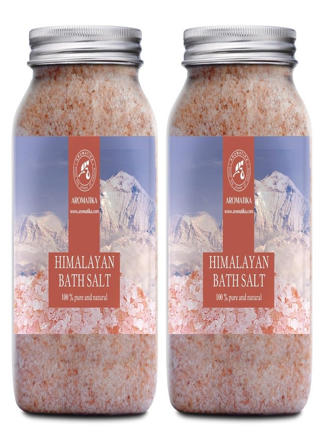Aromatika ملح الهيمالايا الوردي - مجموعة 2x46 أونصة - 100% نقي وطبيعي - ملح الهيمالايا لتخفيف التوتر - تطهير الجسم - Image 1