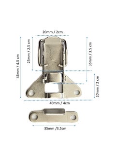 Generic 5 x Made in Italy, Snap Tensor Latch Lever Locking, Nickel Plated Steel, 45mm, Lock & Hinge, Buckle Tool Box Toggle Clasp Hasp  - Image 4