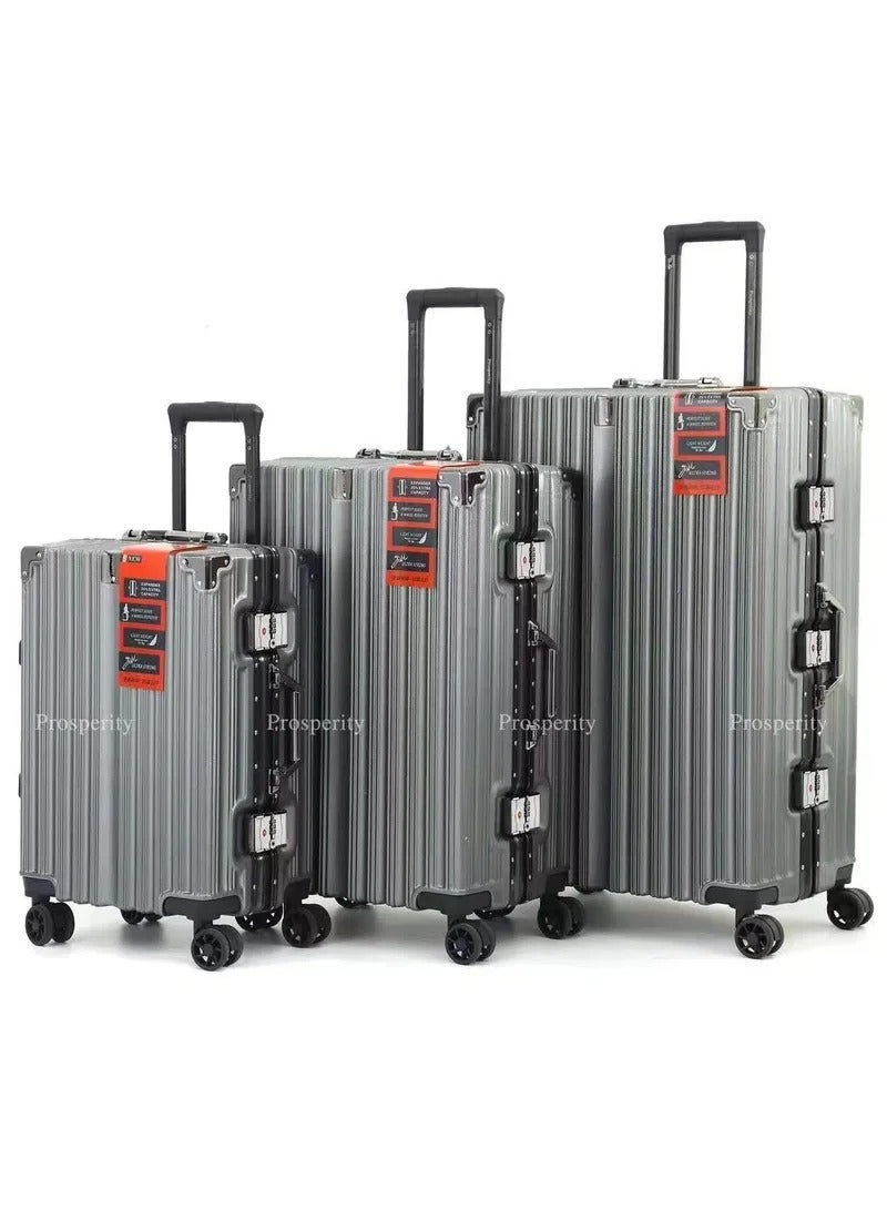 Luxury PC Travel Trolley Suitcase Vintage Suitcase with Mute Universal Wheel TSA Lock Combination Lock 3pcs Per Set 20+24+28in