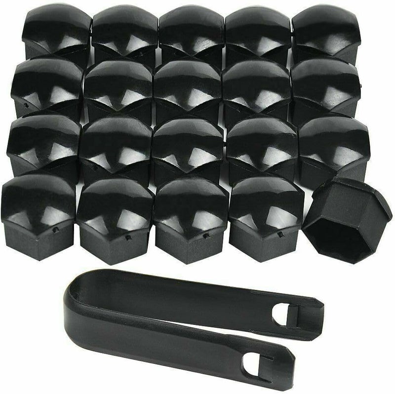 Kalmaegee 20PCS 22MM Wheel Lug Nut Covers Compatible with Range Rover Buick Regal Bolt Cover Caps(Black) - Image 1