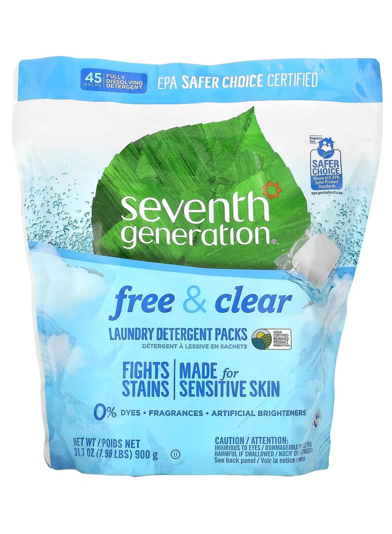 سيفنس جينيريشن كبسولات تنظيف الغسيل من الجيل السابع من الجيل السابع نقية 45 كبسولة 198 رطل 317 أونصة