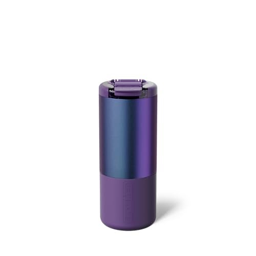 BrÃ¼Mate BrMate Strova 18oz 100 Leakproof Insulated Coffee Mug CeramicLined Interior BuiltIn Silicone Sleeve for Travel Locking Flip Lid Dark Aura - Image 1