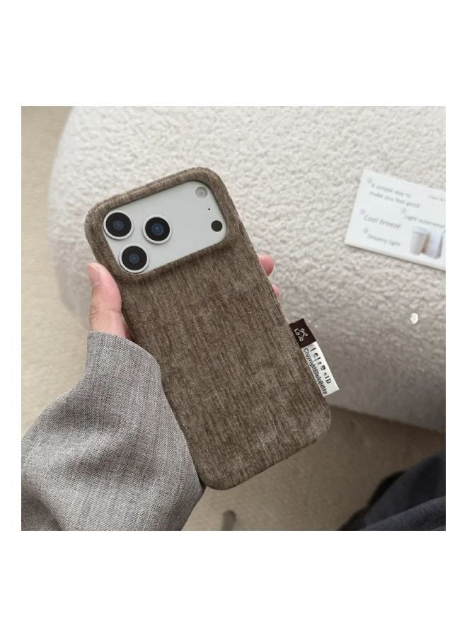 Luxury Velvet Glitter Star Fabric Phone Case For iPhone 16 / 17 Pro Max, Soft Flannel Cloth Texture Anti-Scratch Shockproof Full Wrap Girly Protective Cover - Image 1