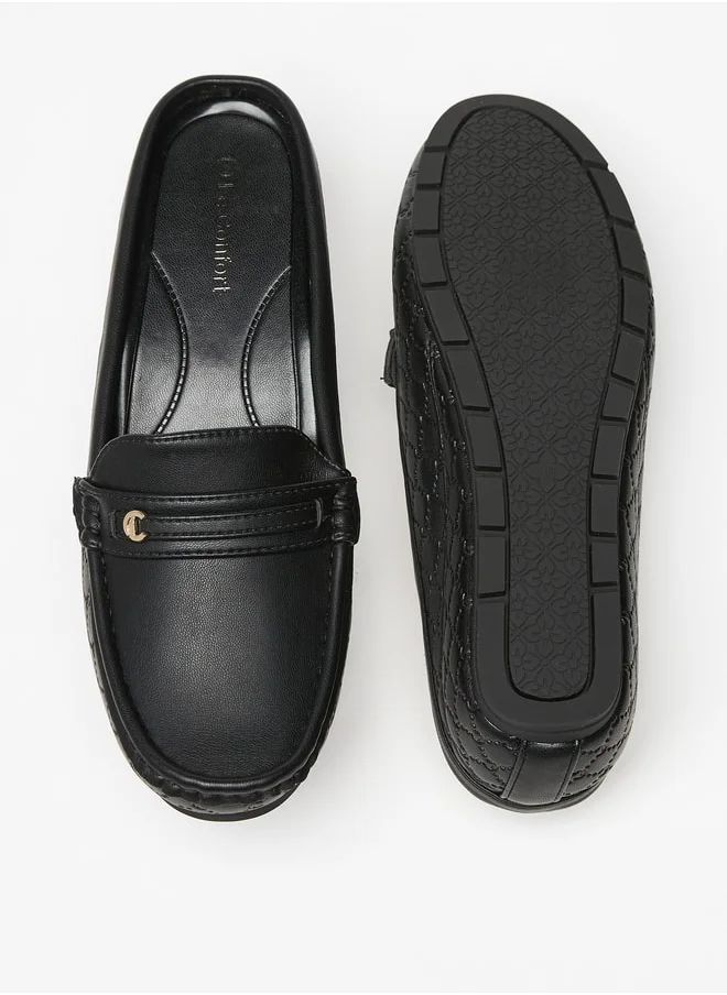 لو كونفورت Women's Textured Slip-On Mules