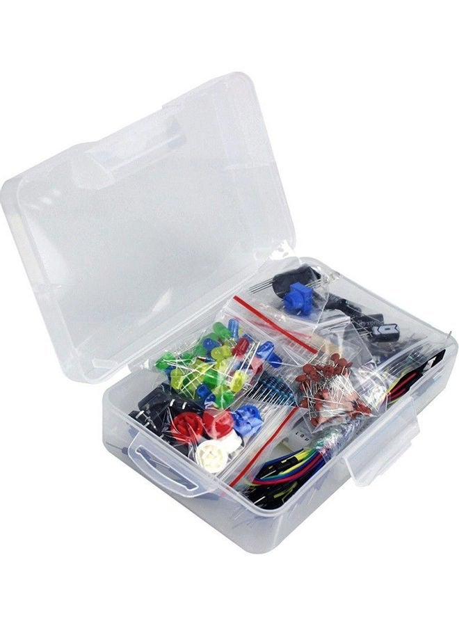 NIBEMINENT Electronic Component Starter Kit Capacitor Breadboard LED Buzzer Resistor Set - Image 1