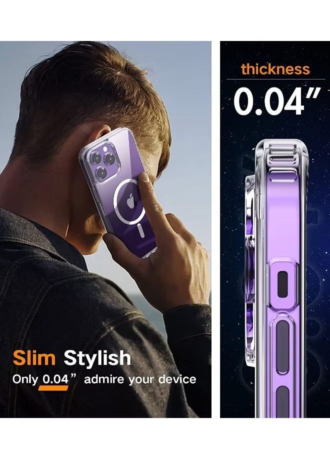 بورتوني غطاء حماية لهاتف iPhone 16 Pro Max Magsafe مع زجاج مقسى 9H + واقي عدسة الكاميرا، غطاء خلفي مغناطيسي رفيع للغاية مقاوم للخدش ومقاوم للإصفرار لهاتف iPhone 16 Pro Max 2023 - Image 5