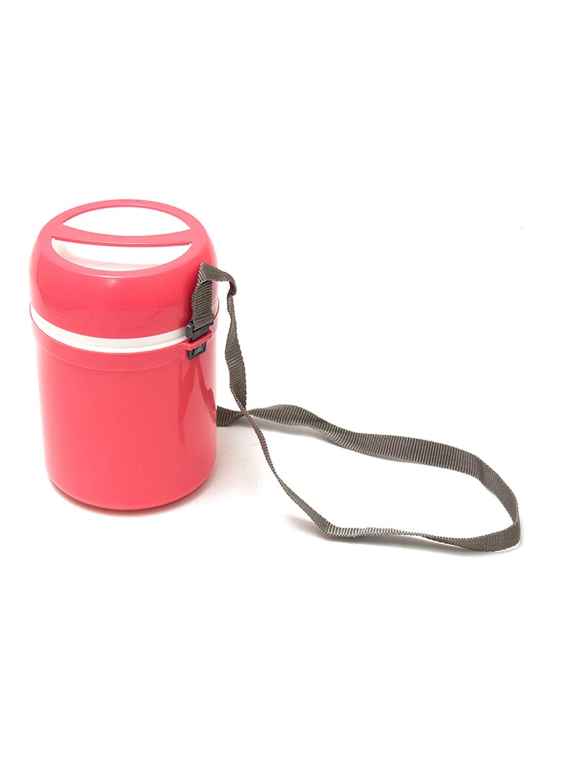 Asian BPA-Free Plastic Pink Easy Meal 3 Tier Lunchbox with Adjustable Carrying Strap, Leak Proof Stackable Portable Bento Box Kids Asian Tiffin Carrier for School Picnic and Travel - Image 2