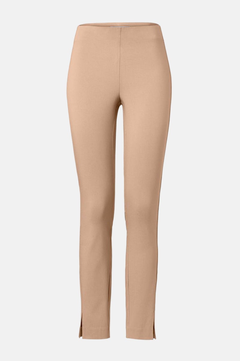 Tchibo Women Plain Crop Pants, Beige  - Image 3