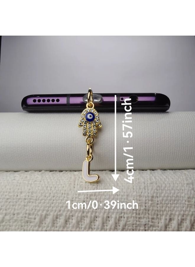 Devil Eye Flower Letter Mobile Phone Dust Plug For iPhone 5 14 Interface - Image 3