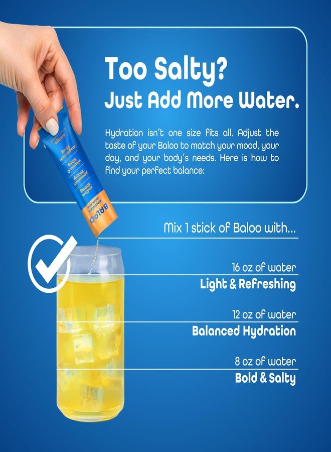 Baloo Clean Electrolytes Powder Packets - No Added Sugar - Hydration Packets with Real Fruit & Unrefined Sea Salt - Magnesium, Potassium & VIT C for Daily Clean Hydration - Variety Pack - 15ct - Image 5