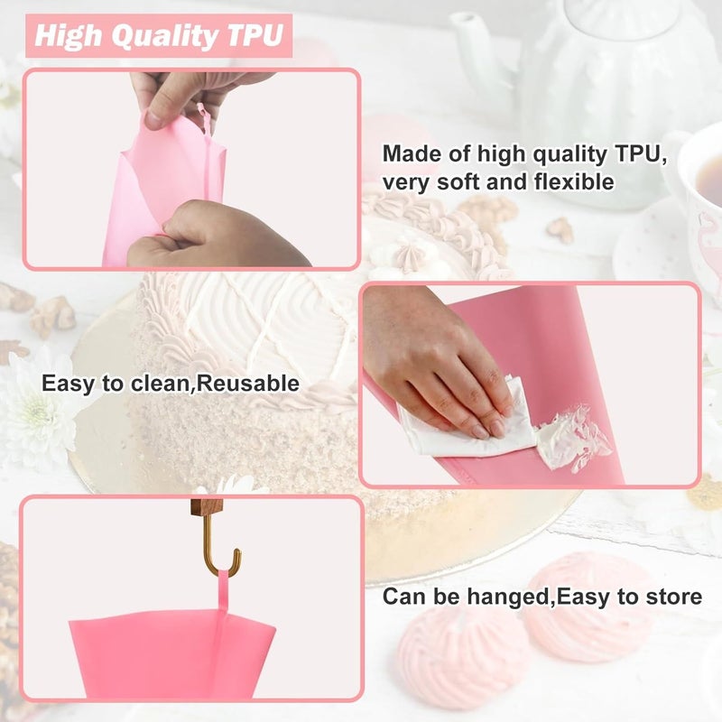 Piping Nozzle Baking Set 16pcs with 2 Reusable Bags and Cleaning Brush - Image 5