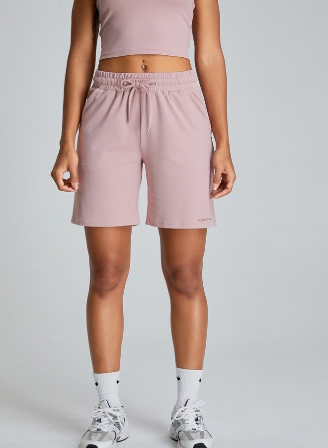 كون.يوغا شورت رياضي نسائي بخصر متوسط فضفاض لليوجا والتمارين - Image 3