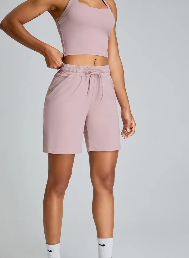 KAWN.YOGA Womens Mid Waist Workout Sport Yoga Shorts Loose Fit