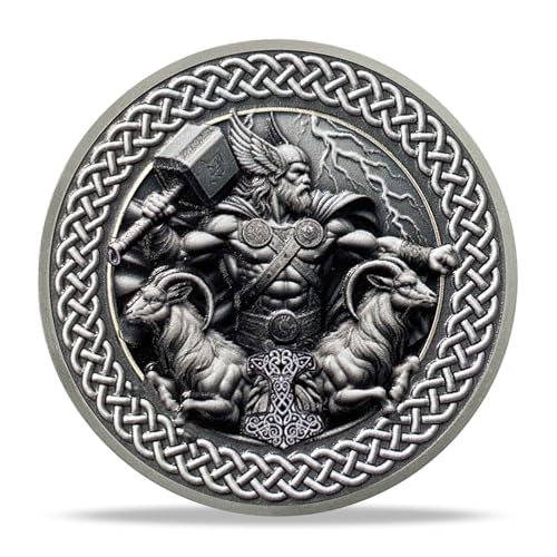 Imasoner Thor Viking Challenge Coin – Norse God with Mjölnir & Runes, Symbol of Strength, Protection & Inspiration Gift - Image 3