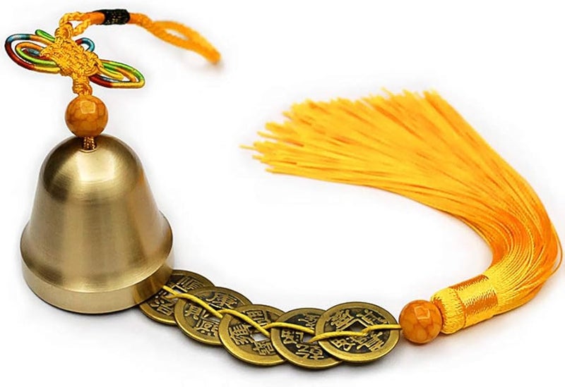 Deep Tone Chinese Wind Chimes Hu Lu Lucky Feng Shui Vintage Bell For Wealth And Safe Home Garden Hanging Decor Color Black - Image 1