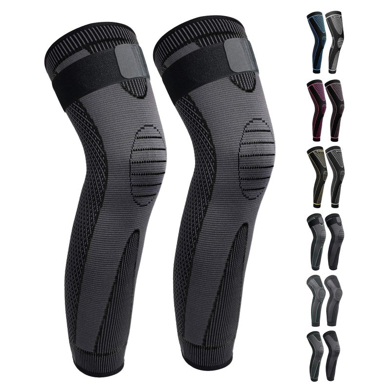 SKDK Full Leg Sleeves Long Compression Leg Sleeve Knee Sleeves Protect Leg, for Man Women Basketball, Arthritis Cycling Sport Football, Reduce Varicose Veins and Swelling of Legs - Image 5
