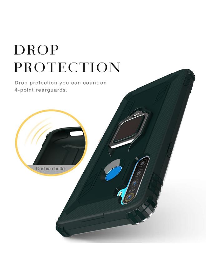 S-TOP Case For Realme Narzo 10 Carbon Fiber Protective Case with 360 Degree Rotating Ring Holder - Image 3