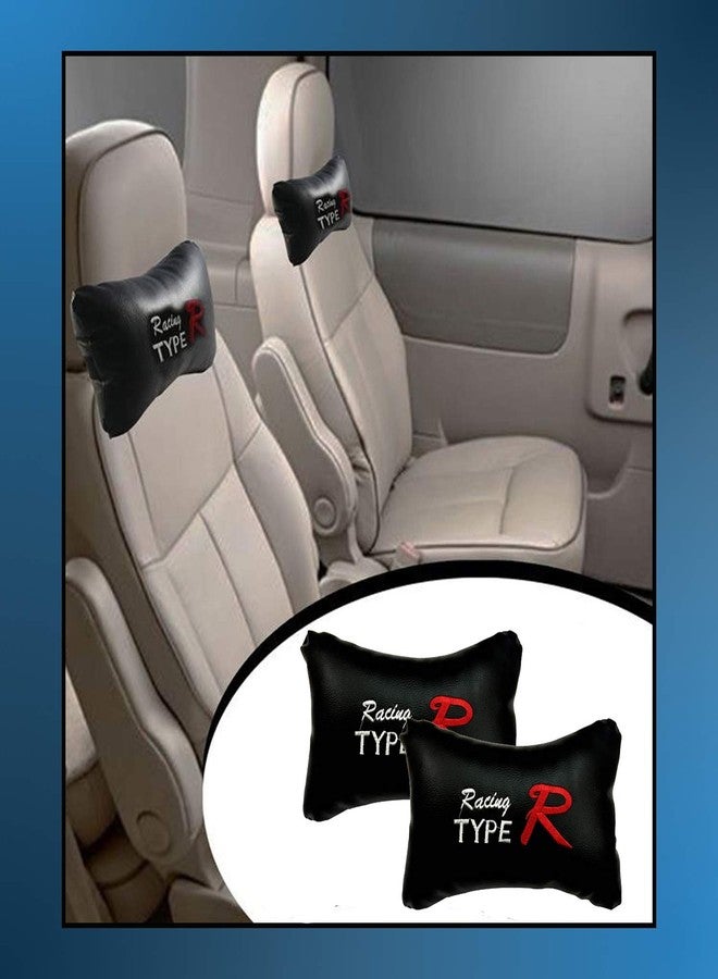 PulGos Black Neck Rest Soft Cushion in Leatherette Material Type R Design for Car_624 - Image 3