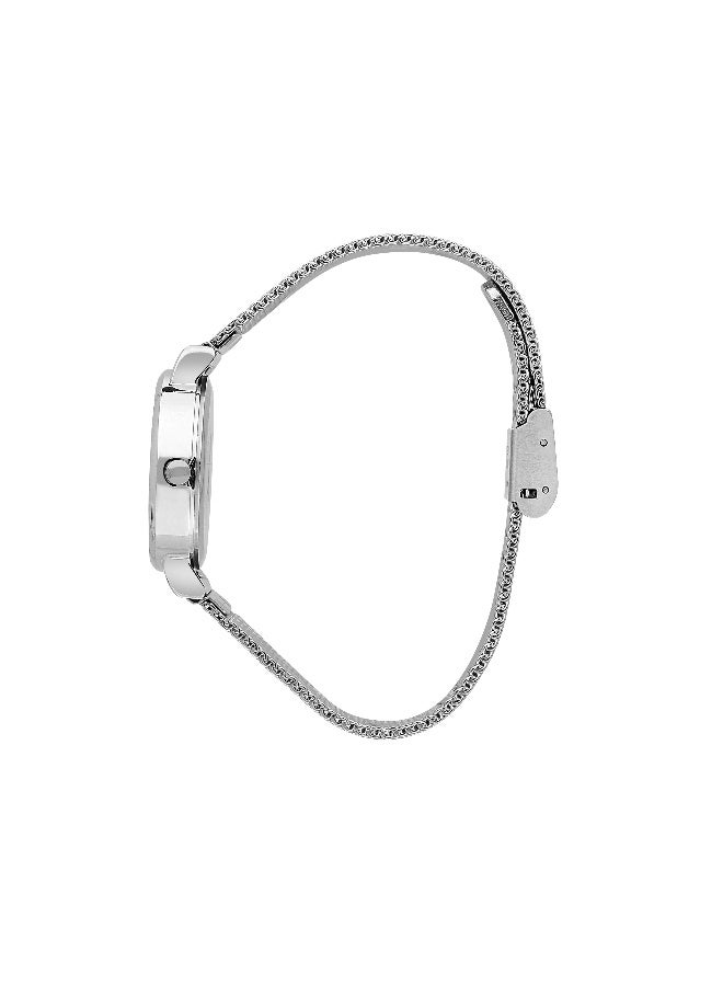 B&G Women's Silver Round Analog Dial with Silver Stainless Steel Band Watch - 30mm - R3853286502 - Image 3