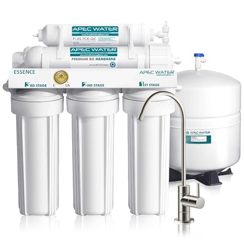 APEC WATER - Reverse Osmosis Water Filter System (ROES-50) Essence Series - 5-Stage Filtration - 50 GPD - Removes 99.99% of Impurities - DIY Install - WQA Certified - Under Sink Reverse Osmosis System