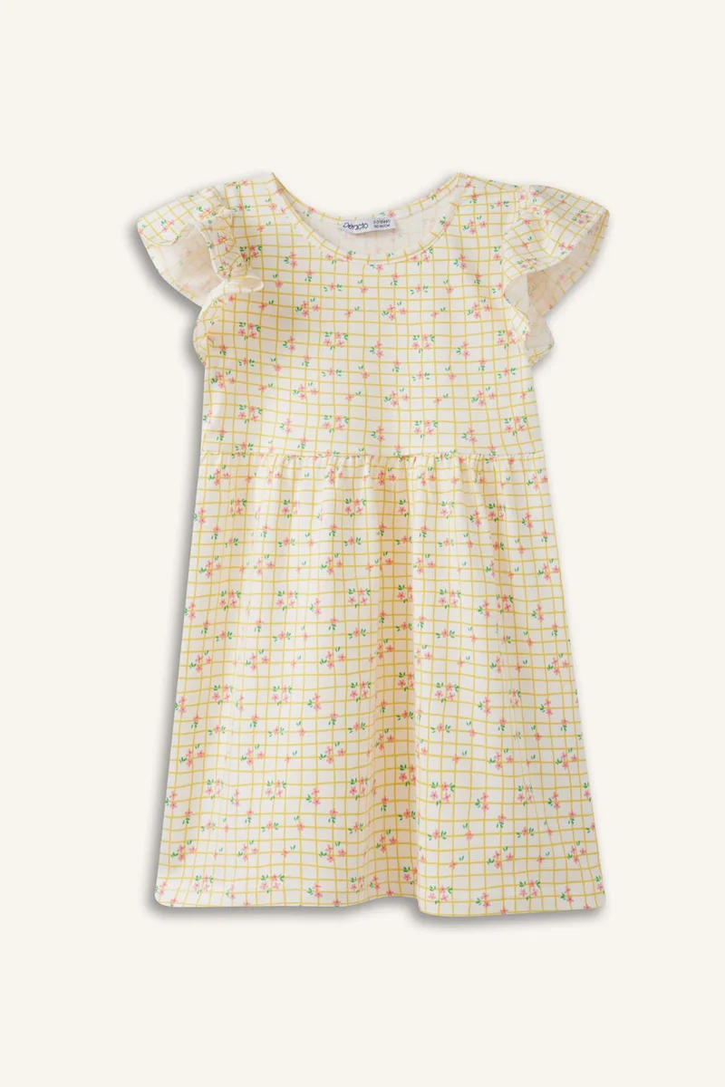 DeFacto Printed Strappy Knitted Dress