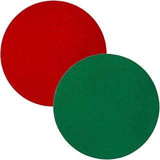 Diversitech Diversitech Holiday Arrangement Surface Mat Accessory for Floor Protection, Round, Red and Green, 10 inches, (Pack of 2)  - Image 1