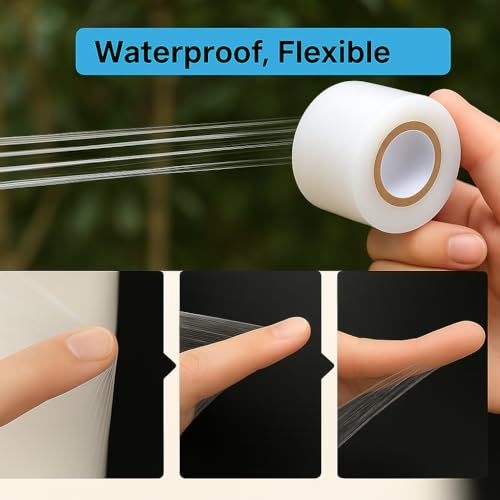JPPL 3 Inch x 300 Meter Grafting Tape | Transparent Stretchable Plant Repair Film | Biodegradable Self-Adhesive Nursery Garden Wrap for Budding & Binding (Pack of 3) - Image 5