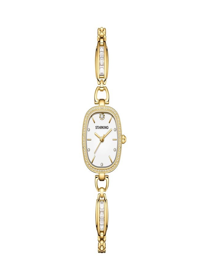 STARKING Gold Watches for Women, Quartz Wrist Watches of Vintage Watch, Japanese Quartz Movement, 3ATM Waterproof, Small and Exquisite Tools Included, Birthday Gifts, white - Image 1